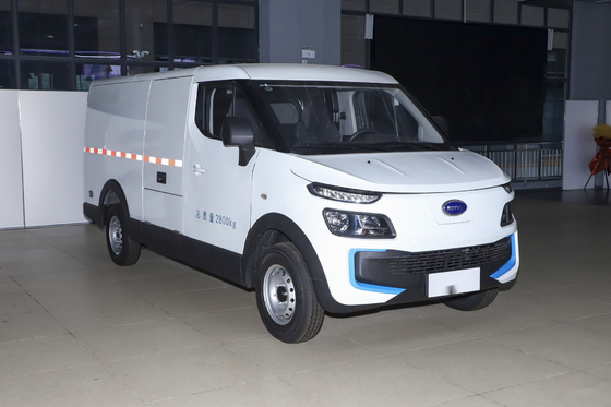 高い屋根の記号論理学の電気自動車のバンは電気乗客のミニバンを囲んだ